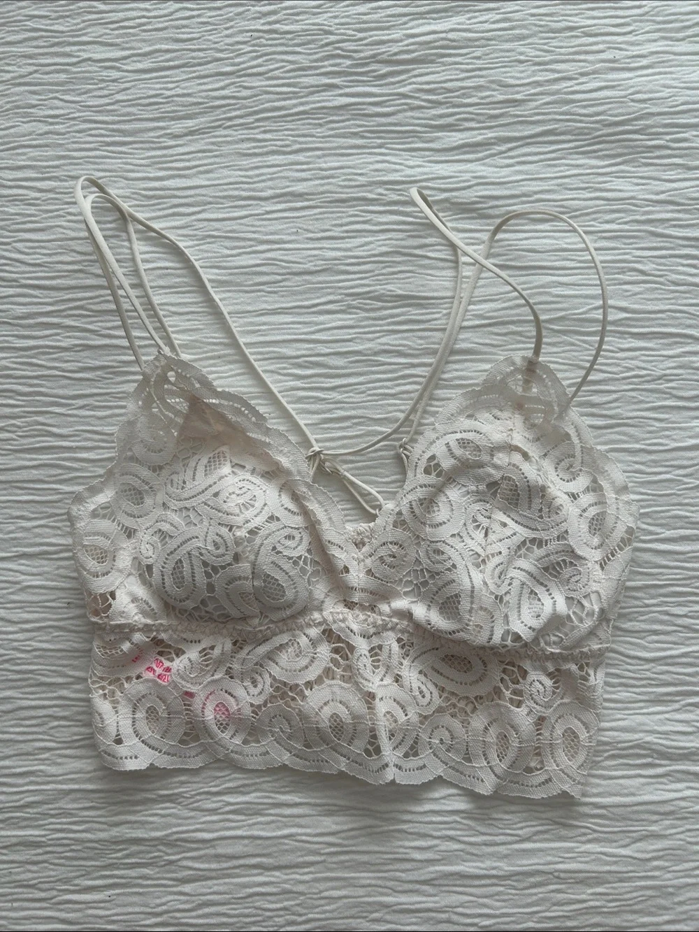 PINK Victoria's Secret White Lace Bralette